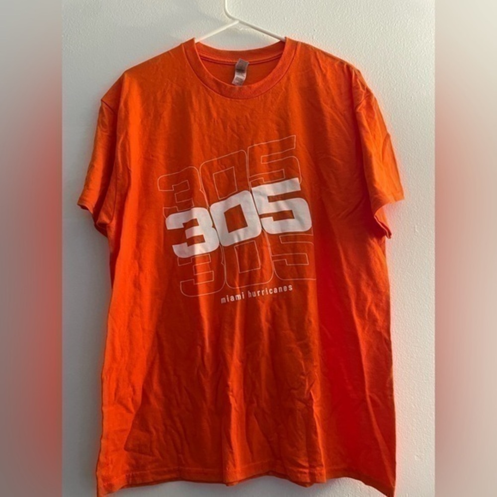 Gildan 305 Miami hurricane men T-shirt size large Coca Cola